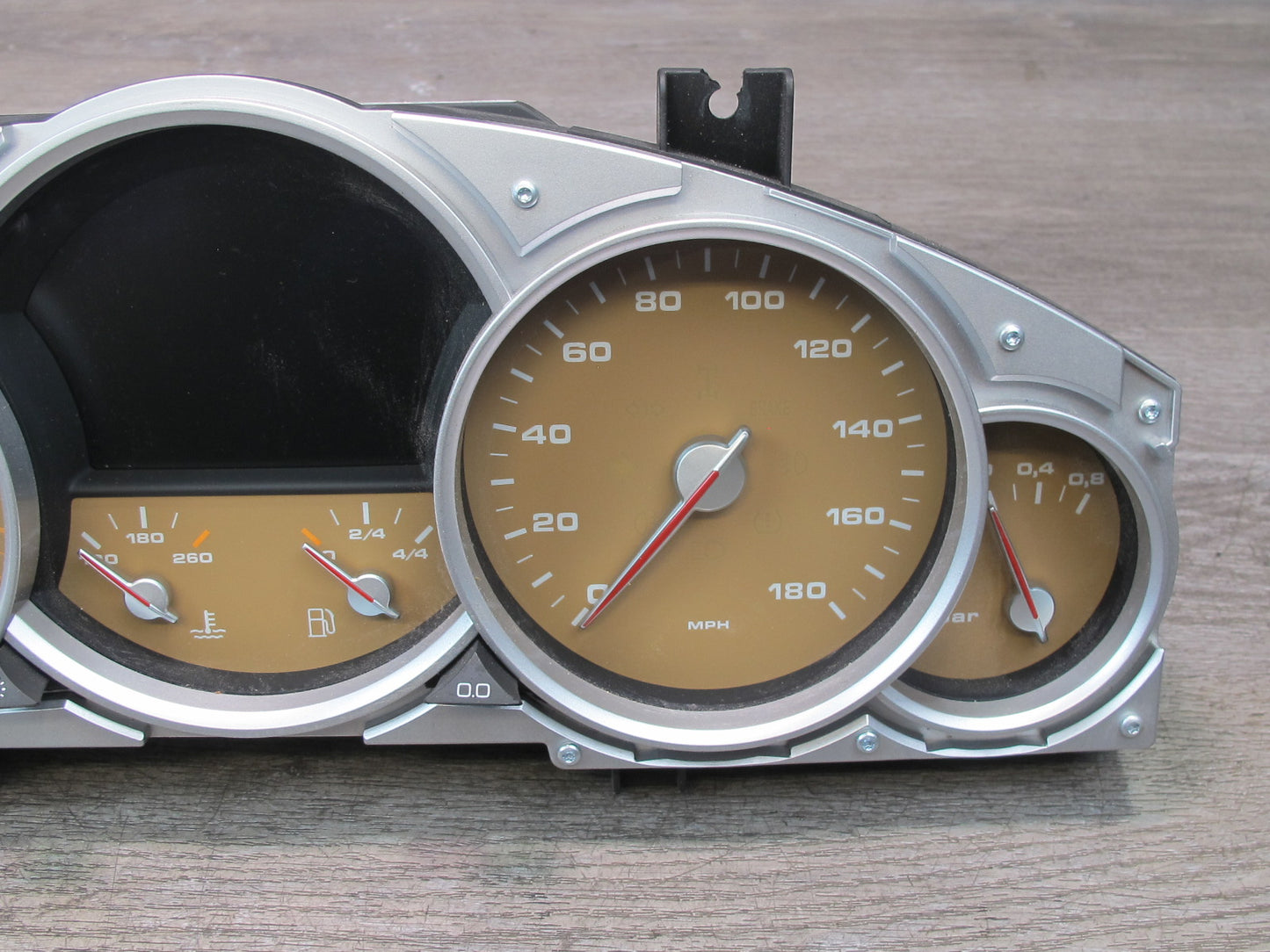 08-10 Porsche Cayenne 957 Turbo Instrument Cluster Gauge Speedometer Sand Beige