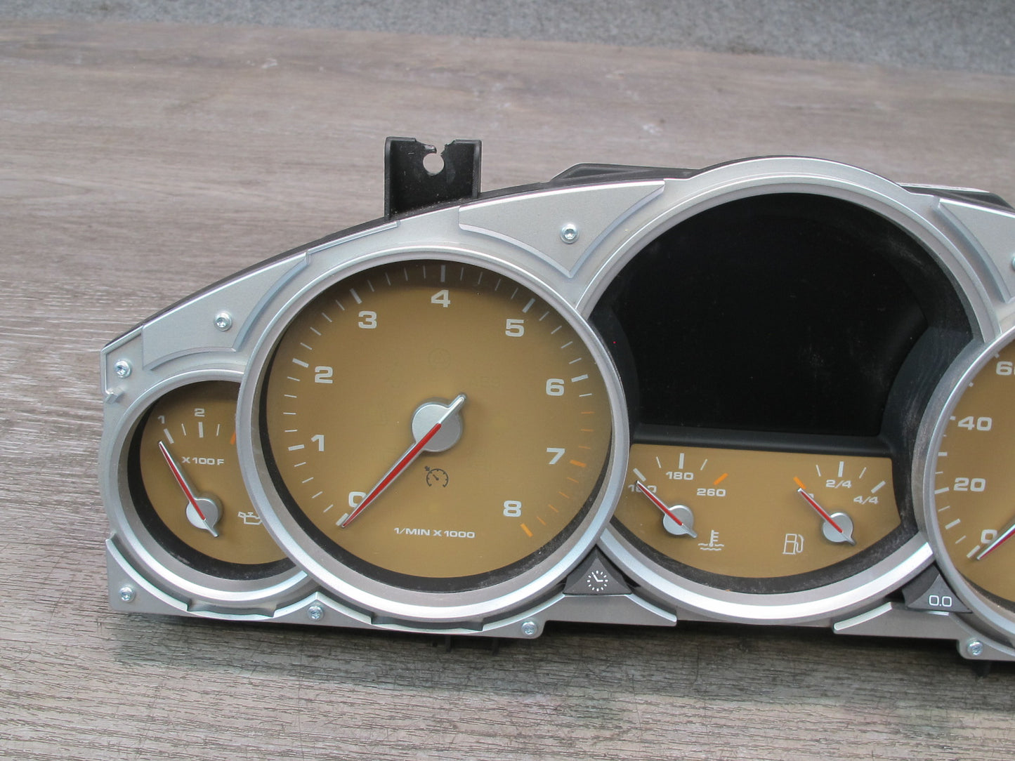 08-10 Porsche Cayenne 957 Turbo Instrument Cluster Gauge Speedometer Sand Beige