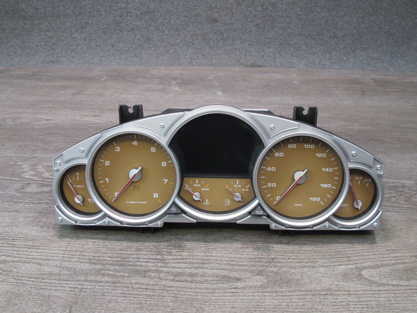 08-10 Porsche Cayenne 957 Turbo Instrument Cluster Gauge Speedometer Sand Beige