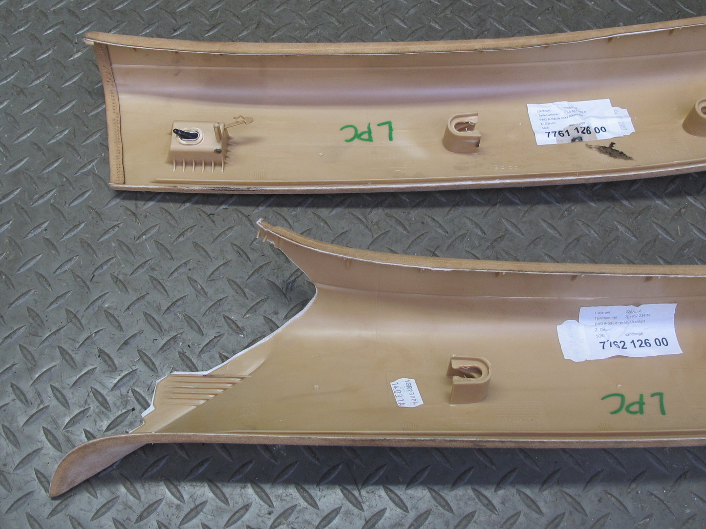 2003-2010 Porsche Cayenne 957 Front Interior A Pillar Trim Panel Alcantara Set