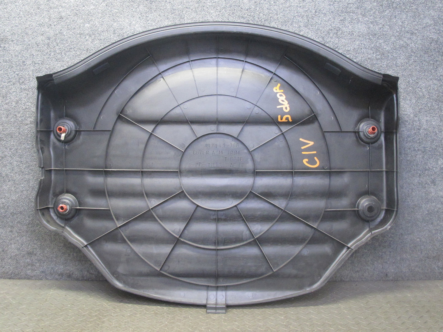 99-01 Isuzu Vehicross Rear Tailgate Interior Spare Tire Trim Cover Panel OEM