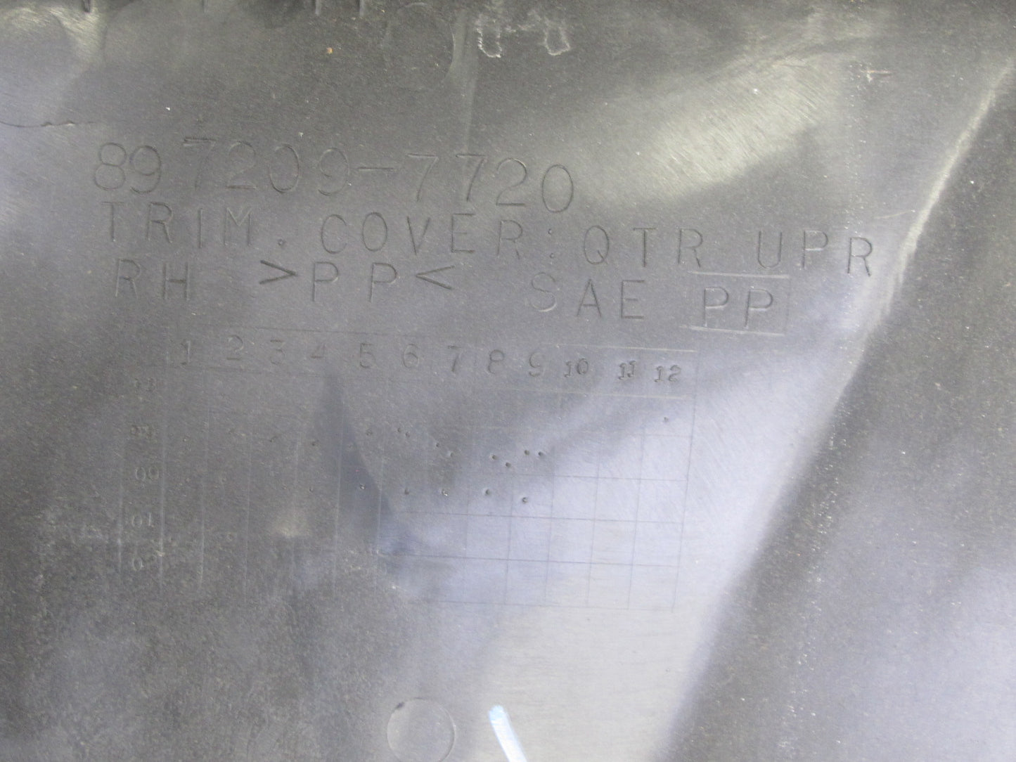 99-01 Isuzu Vehicross Rear Right Interior Quarter Trim Cover Panel OEM
