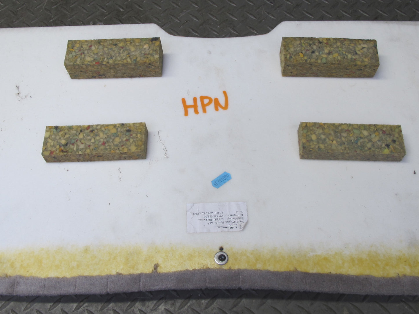1999-2005 Porsche 911 996 Convertible Rear Deck Wall Carpet Trim 99655508106