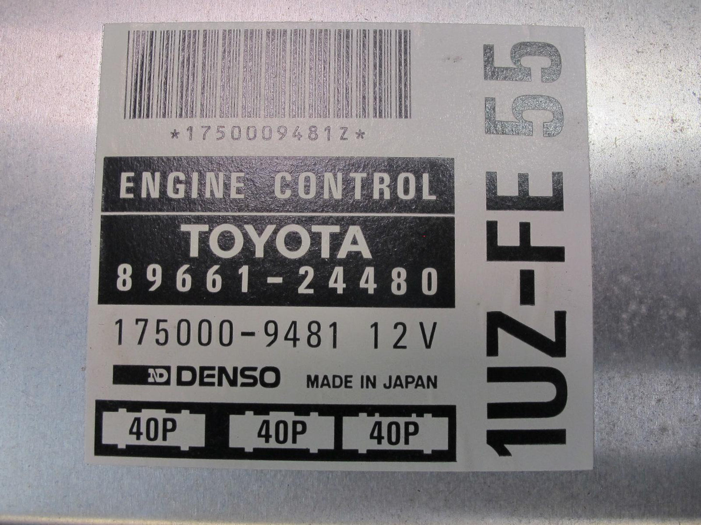1997 Lexus UZZ30L SC400 4.0L 1UZFE ECM ECU Engine Control Module 89661-24480 OEM