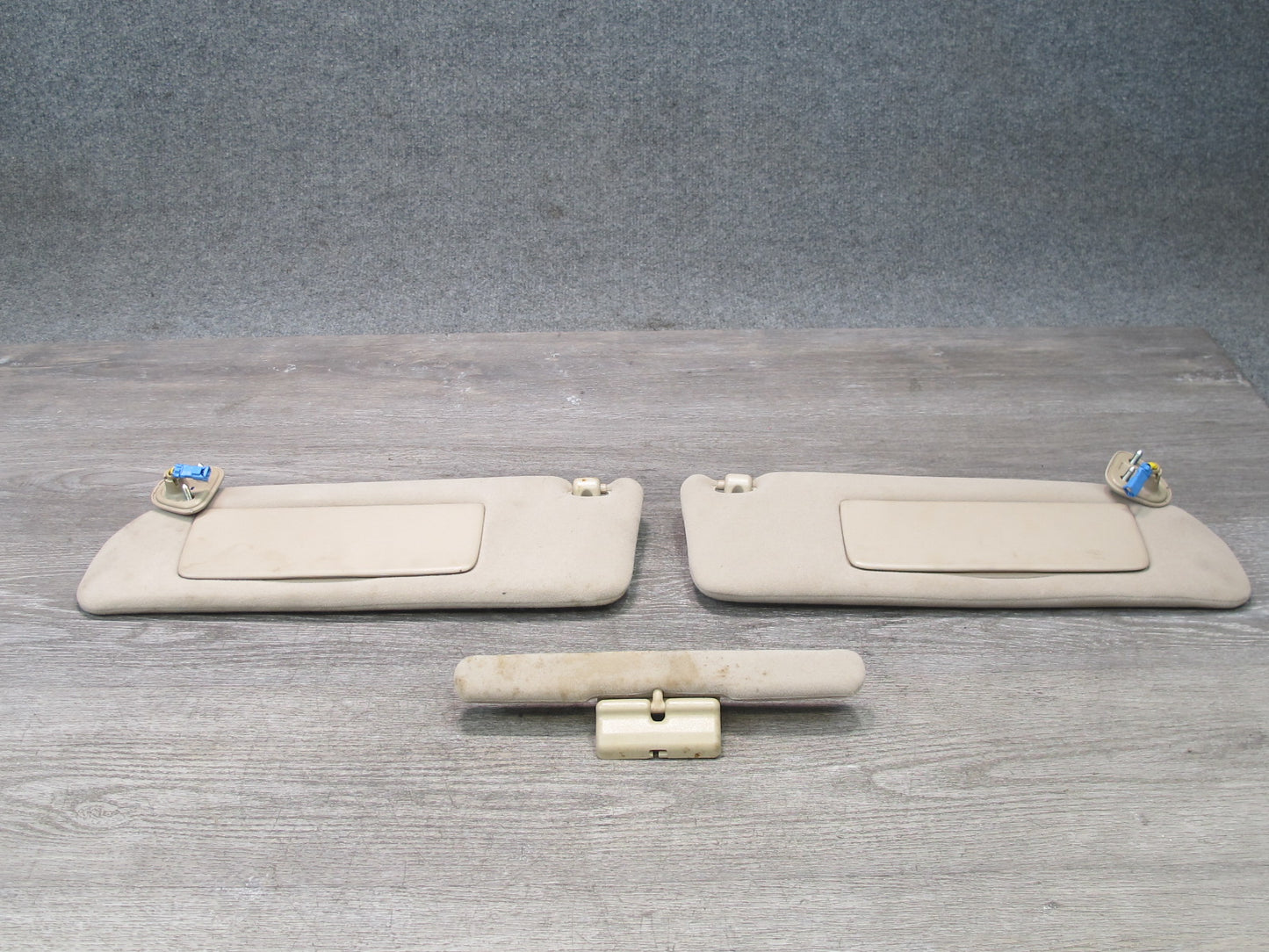95-97 Lexus UZZ30L SC300 SC400 Set of 3 Front Left Center Right Sun Visor OEM