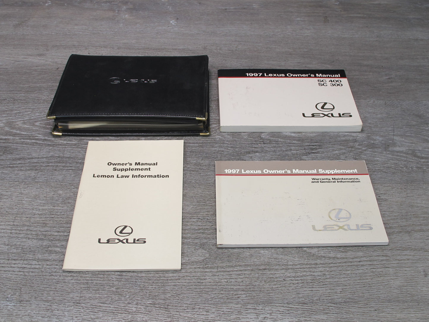 1997 Lexus UZZ30L SC300 SC400 Owners Guide Manual Book Set w Case OEM