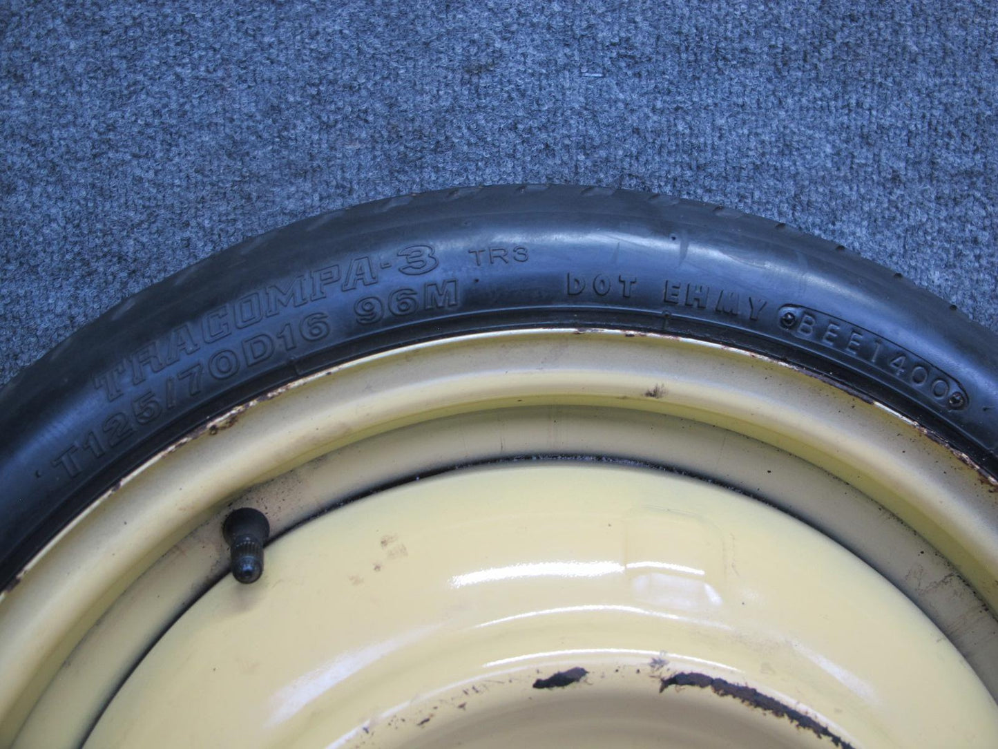 00-02 Toyota MR2 Spyder ZZW30L Spare Tire 16" R16 Wheel Donut 16x4 125/70 OEM
