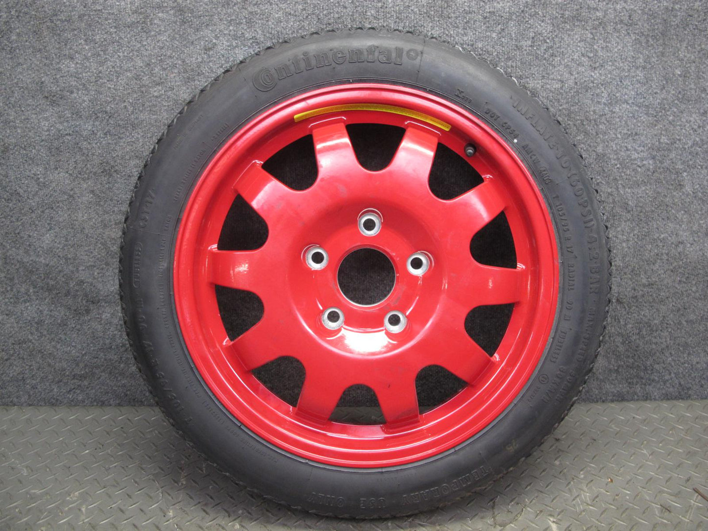 1999-2005 Porsche 911 996 Emergency Spare Tire Wheel 17x3.5 ET19 Conti 105/95