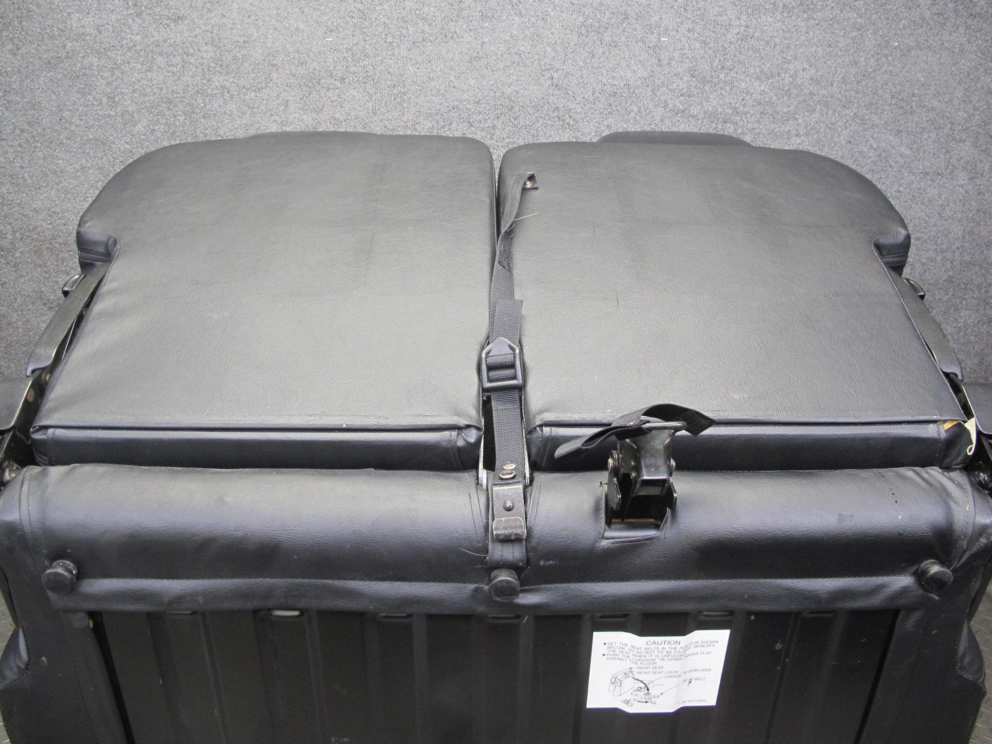 99-01 Isuzu Vehicross Rear Leather Seat Black & Gray OEM