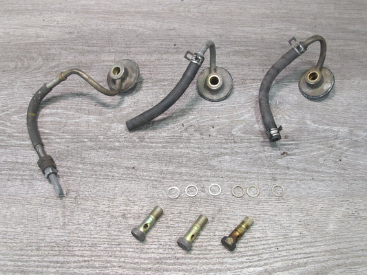 95-97 Lexus UZZ30L SC400 Set of 3 Fuel Gas Tank Banjo Bolts w Hose Line OEM