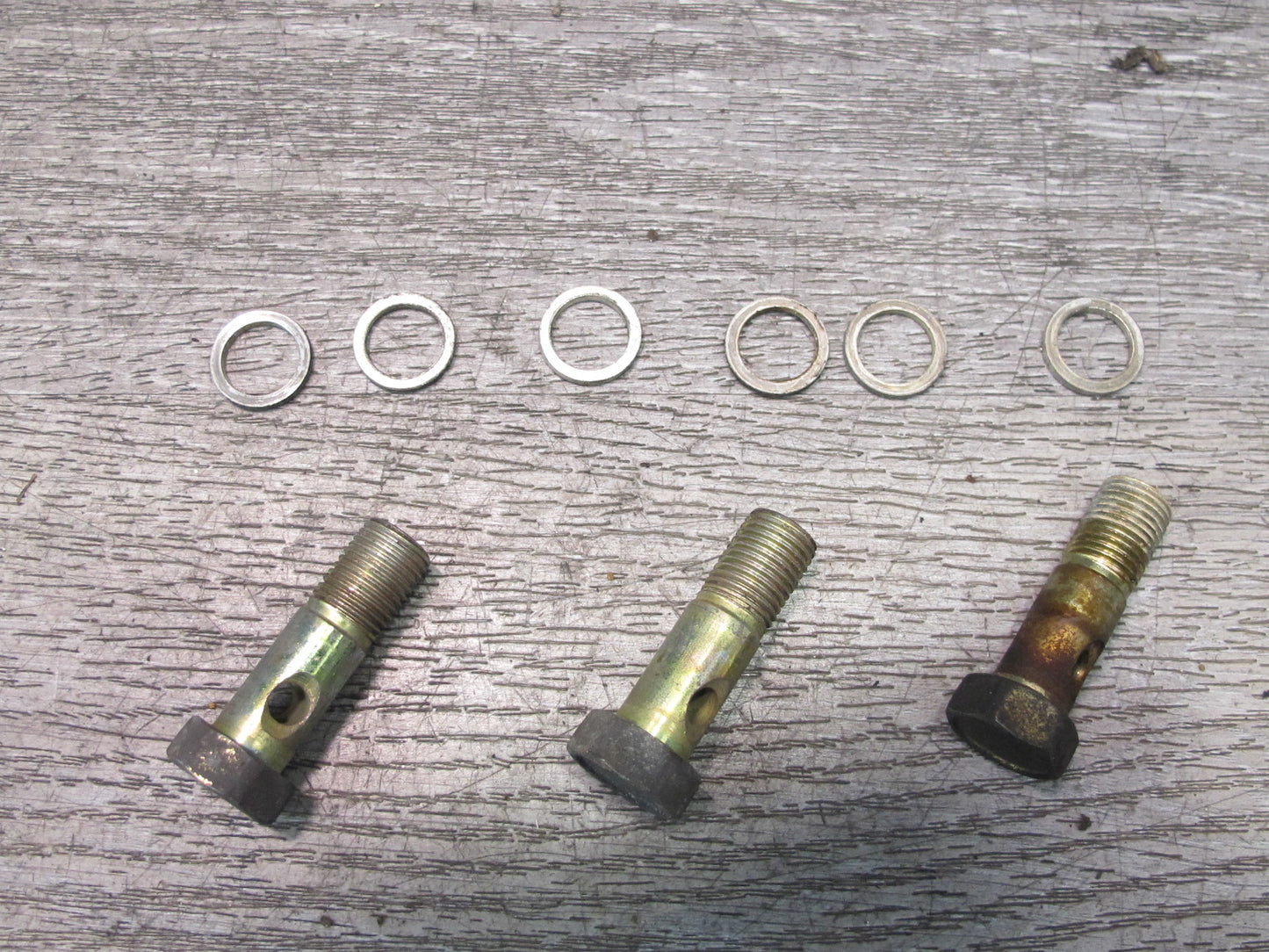 95-97 Lexus UZZ30L SC400 Set of 3 Fuel Gas Tank Banjo Bolts w Hose Line OEM