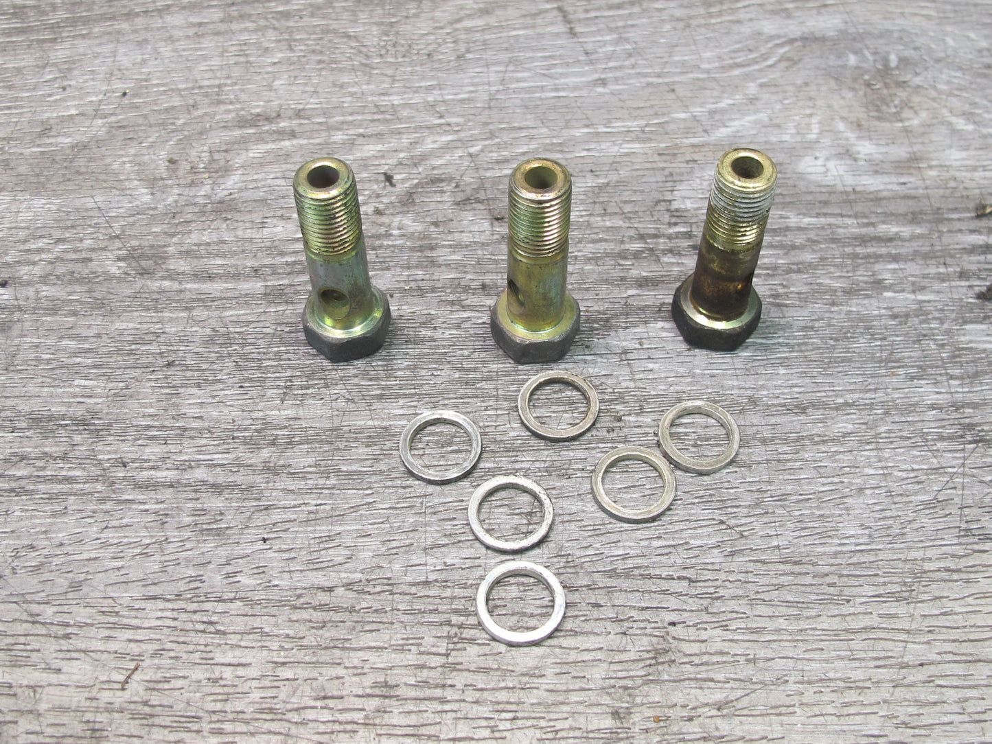 95-97 Lexus UZZ30L SC400 Set of 3 Fuel Gas Tank Banjo Bolts w Hose Line OEM