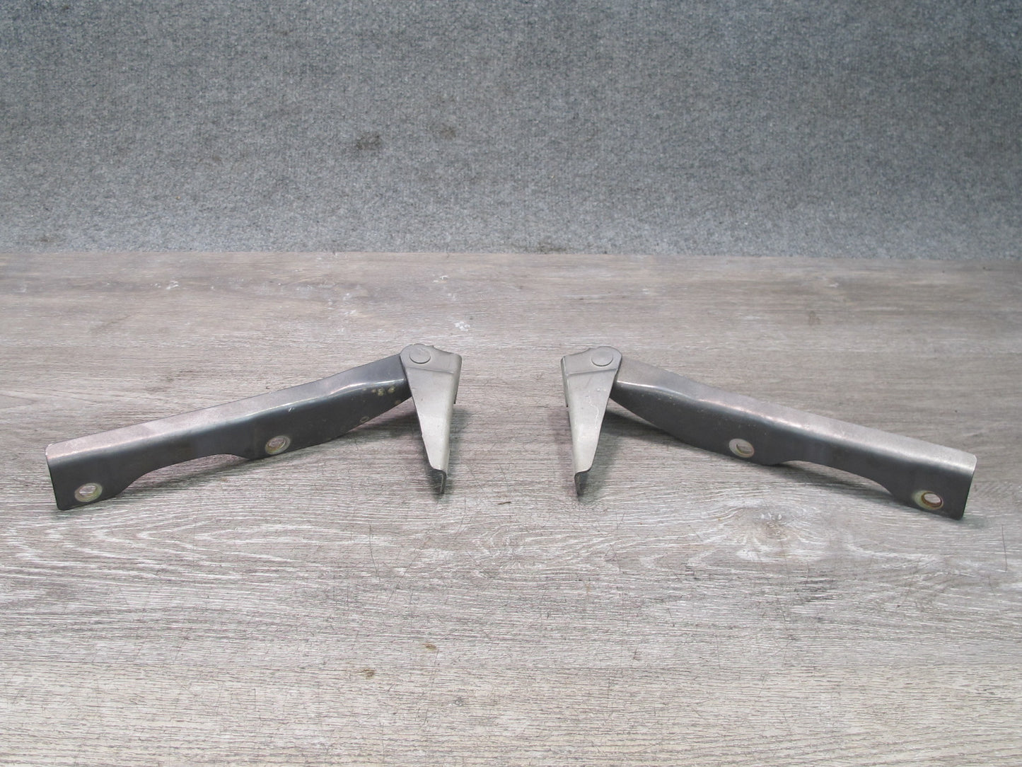 99-01 Isuzu Vehicross Set of 2 Left & Right Hood Bonnet Hinge Kaiser Silver OEM