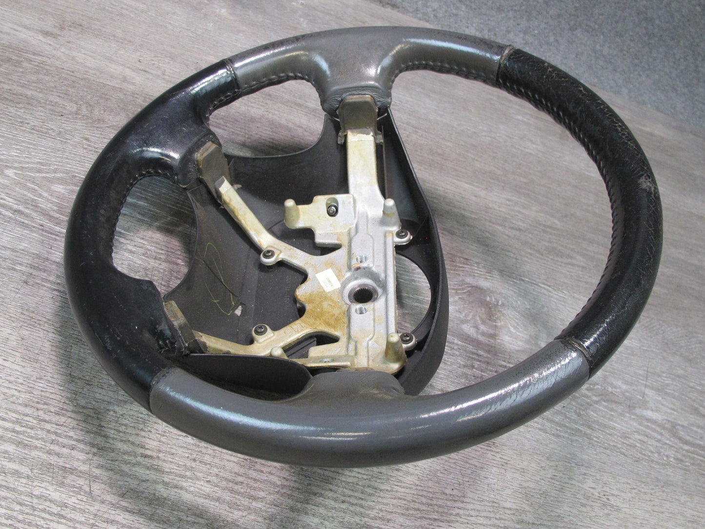 99-01 Isuzu Vehicross Leather Steering Black & Gray OEM