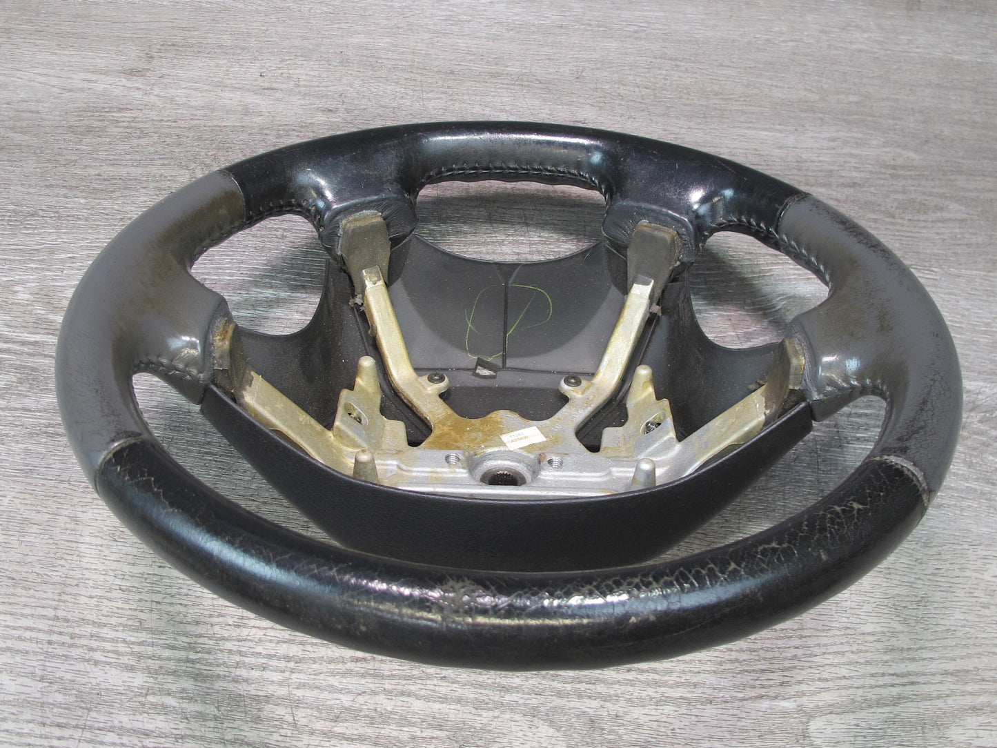 99-01 Isuzu Vehicross Leather Steering Black & Gray OEM
