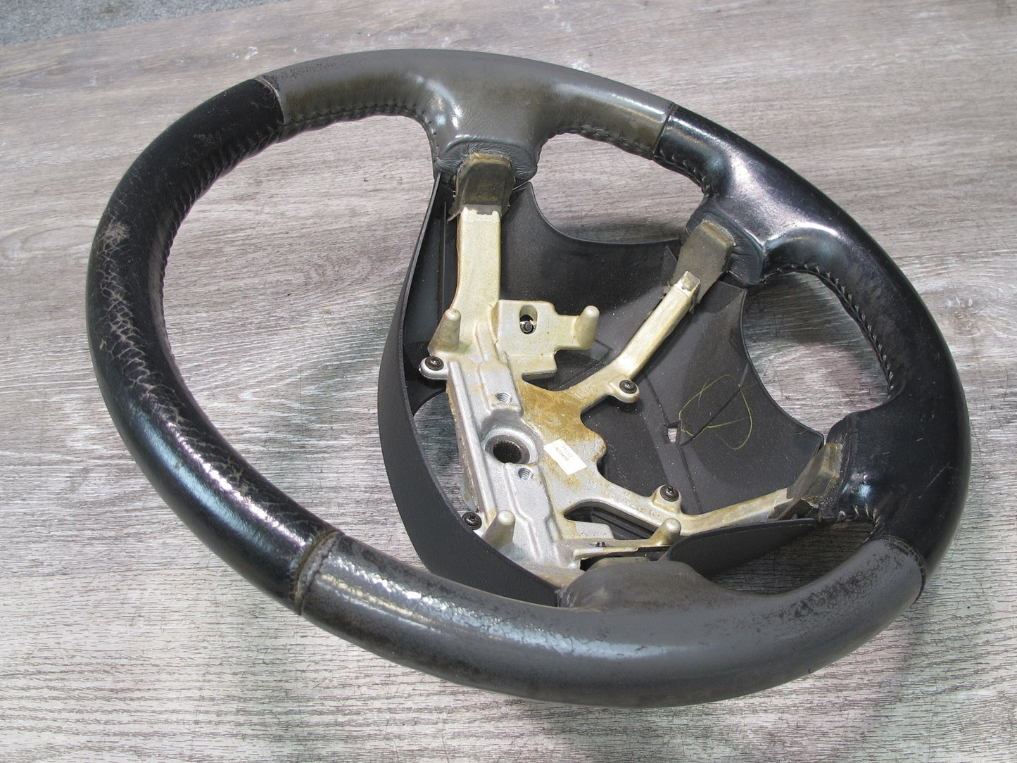 99-01 Isuzu Vehicross Leather Steering Black & Gray OEM