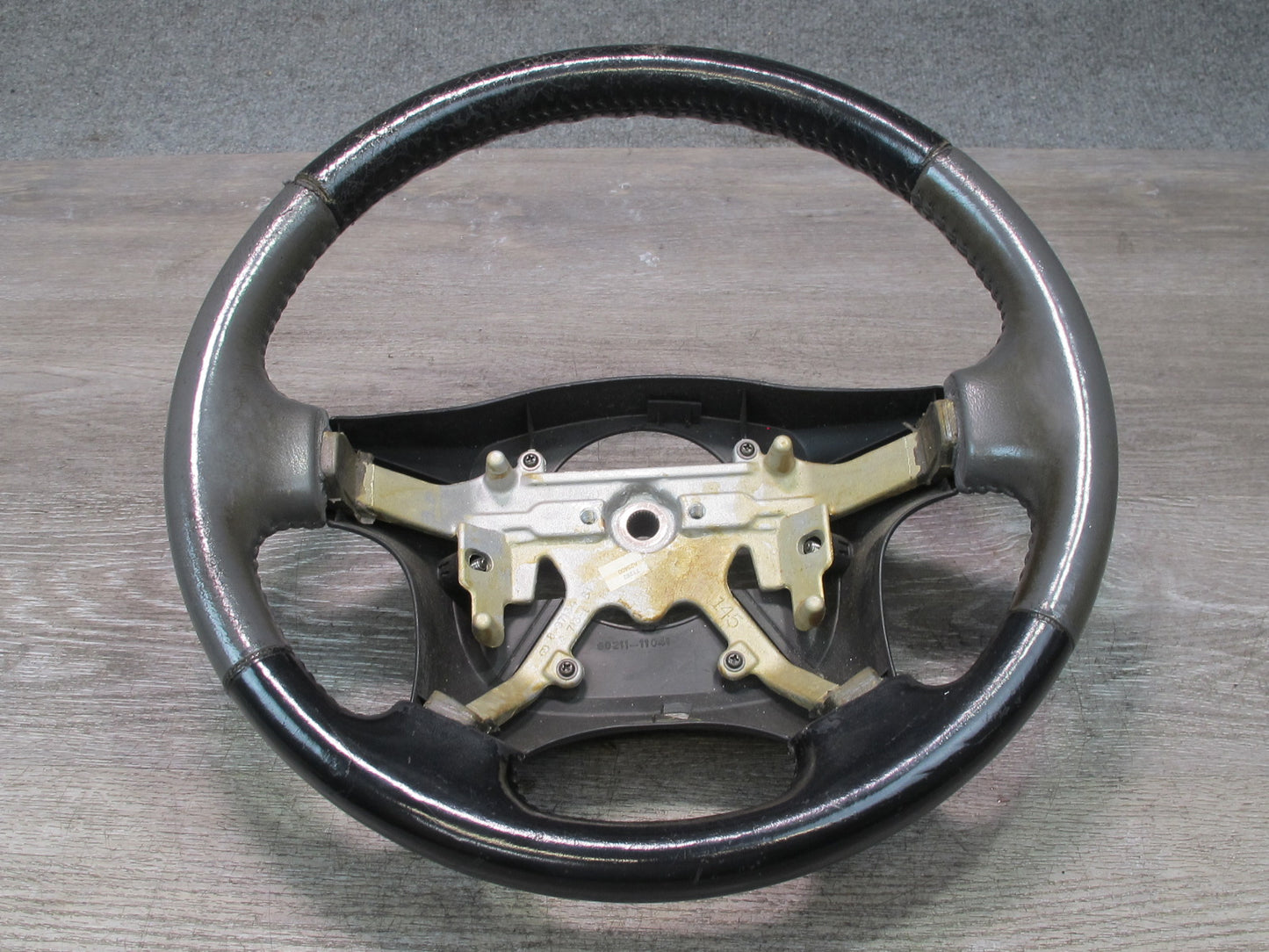 99-01 Isuzu Vehicross Leather Steering Black & Gray OEM