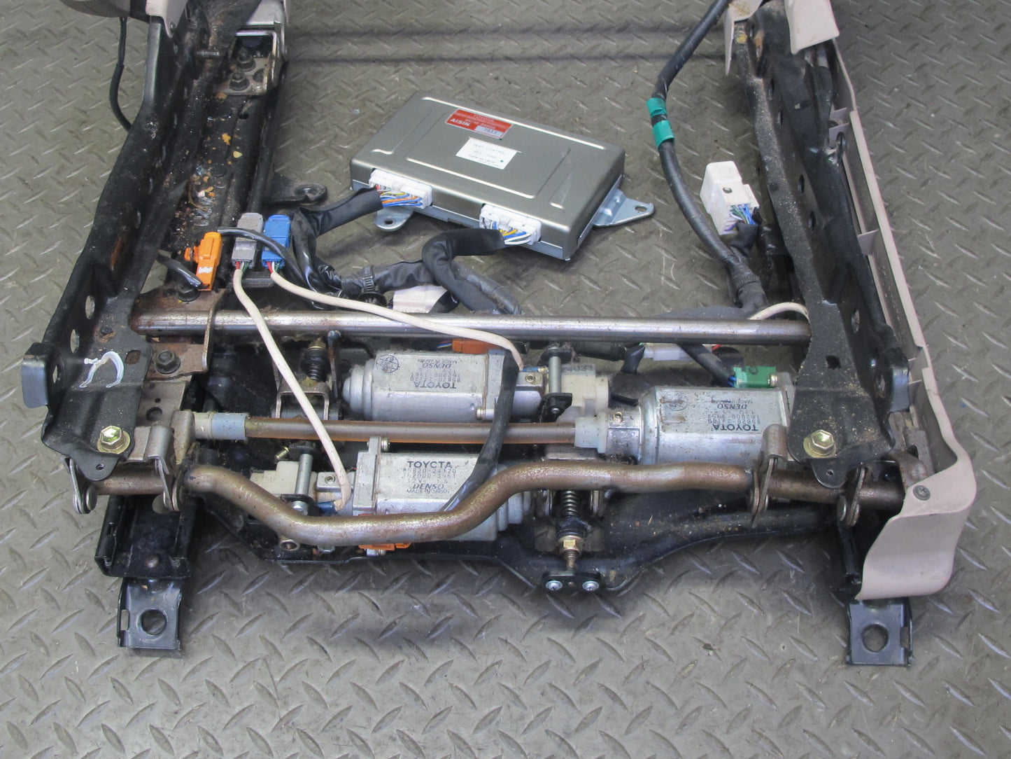 95-00 Lexus SC300 SC400 Front Left Seat Lower Frame Track Rail w Motors OEM