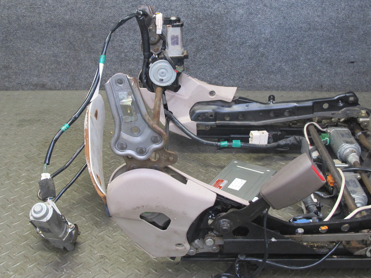 95-00 Lexus SC300 SC400 Front Left Seat Lower Frame Track Rail w Motors OEM