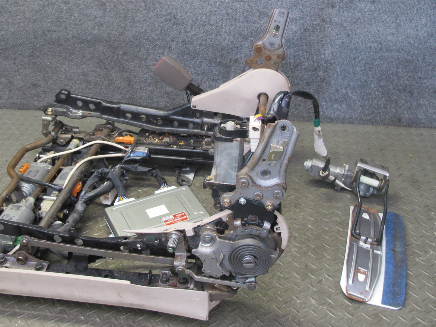 95-00 Lexus SC300 SC400 Front Left Seat Lower Frame Track Rail w Motors OEM