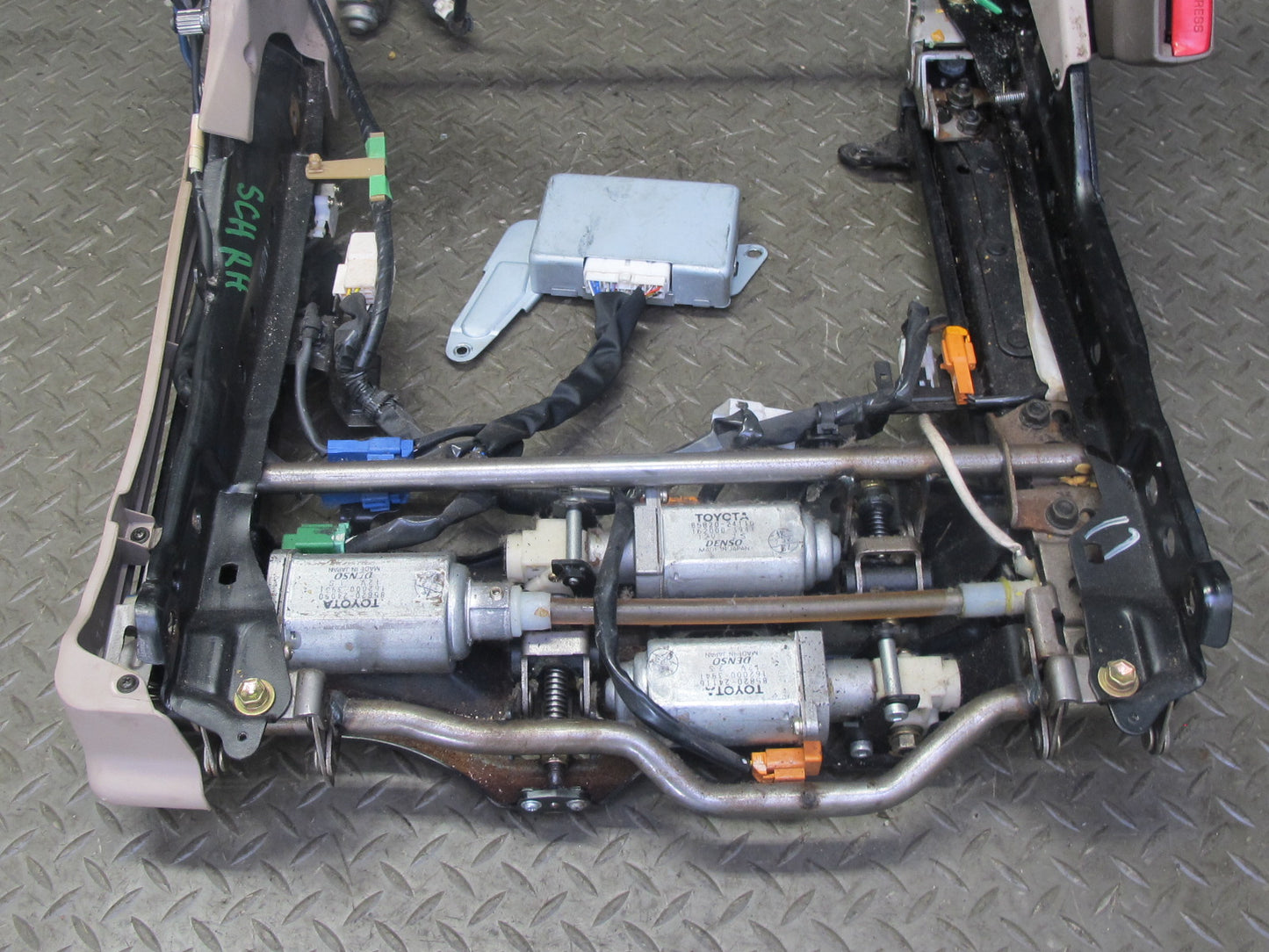 95-00 Lexus SC300 SC400 Front Right Seat Lower Frame Track Rail w Motors OEM