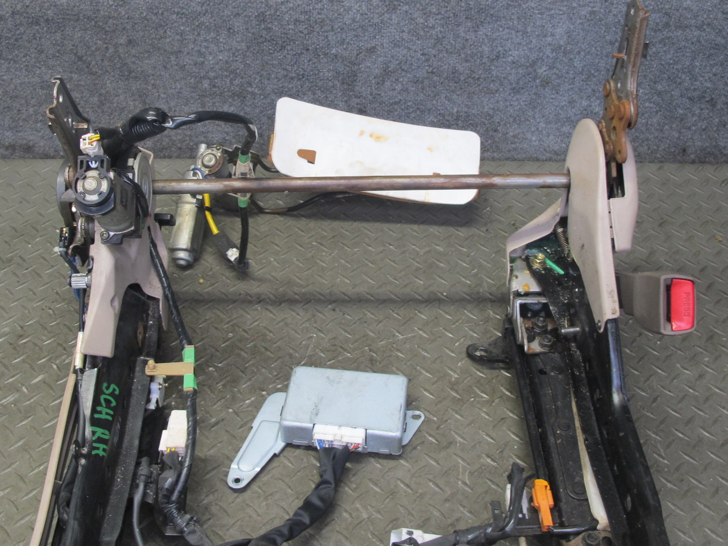 95-00 Lexus SC300 SC400 Front Right Seat Lower Frame Track Rail w Motors OEM