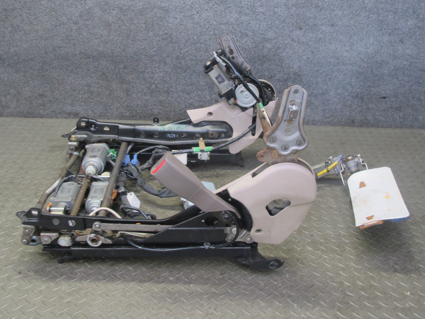 95-00 Lexus SC300 SC400 Front Right Seat Lower Frame Track Rail w Motors OEM