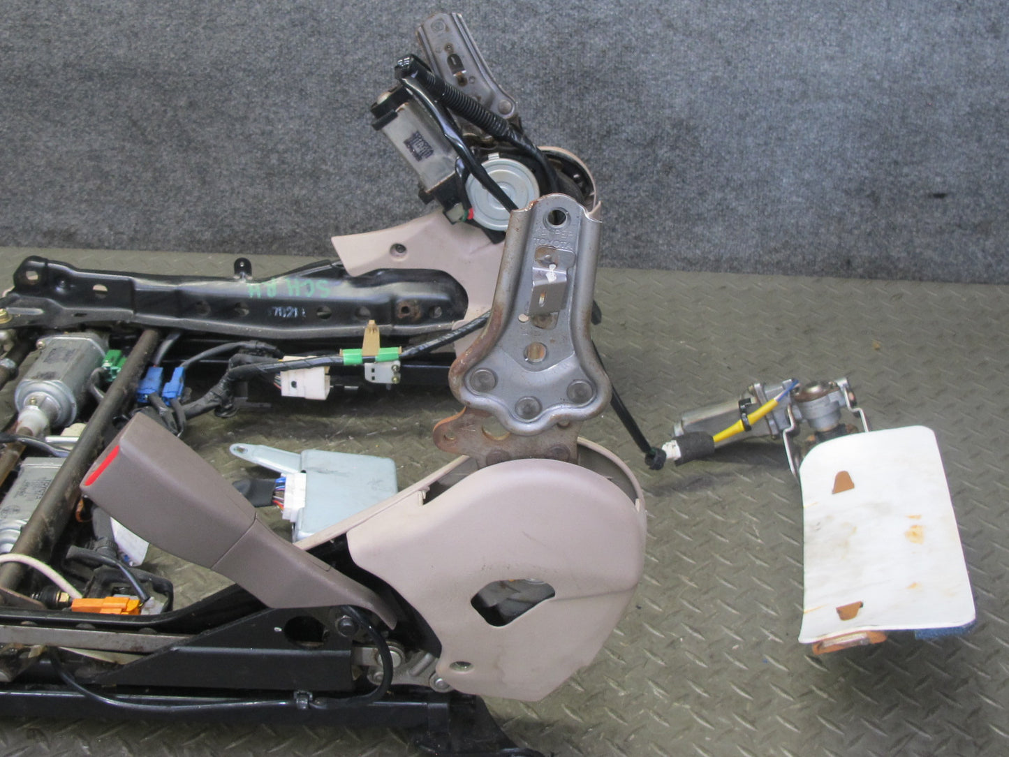 95-00 Lexus SC300 SC400 Front Right Seat Lower Frame Track Rail w Motors OEM