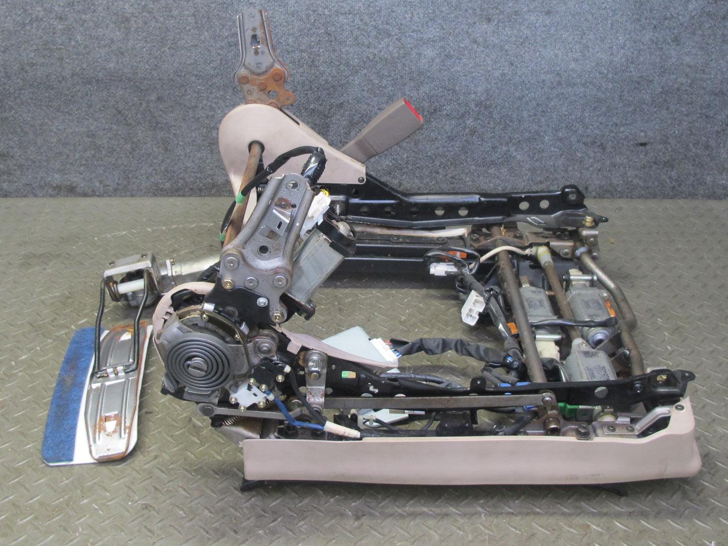 95-00 Lexus SC300 SC400 Front Right Seat Lower Frame Track Rail w Motors OEM