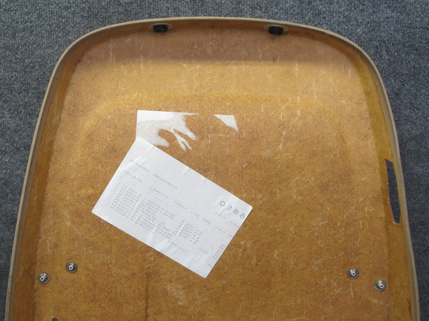 96-99 BMW E36 325iC 328iC Convertible Front Left Seat Upper Back Trim Panel OEM