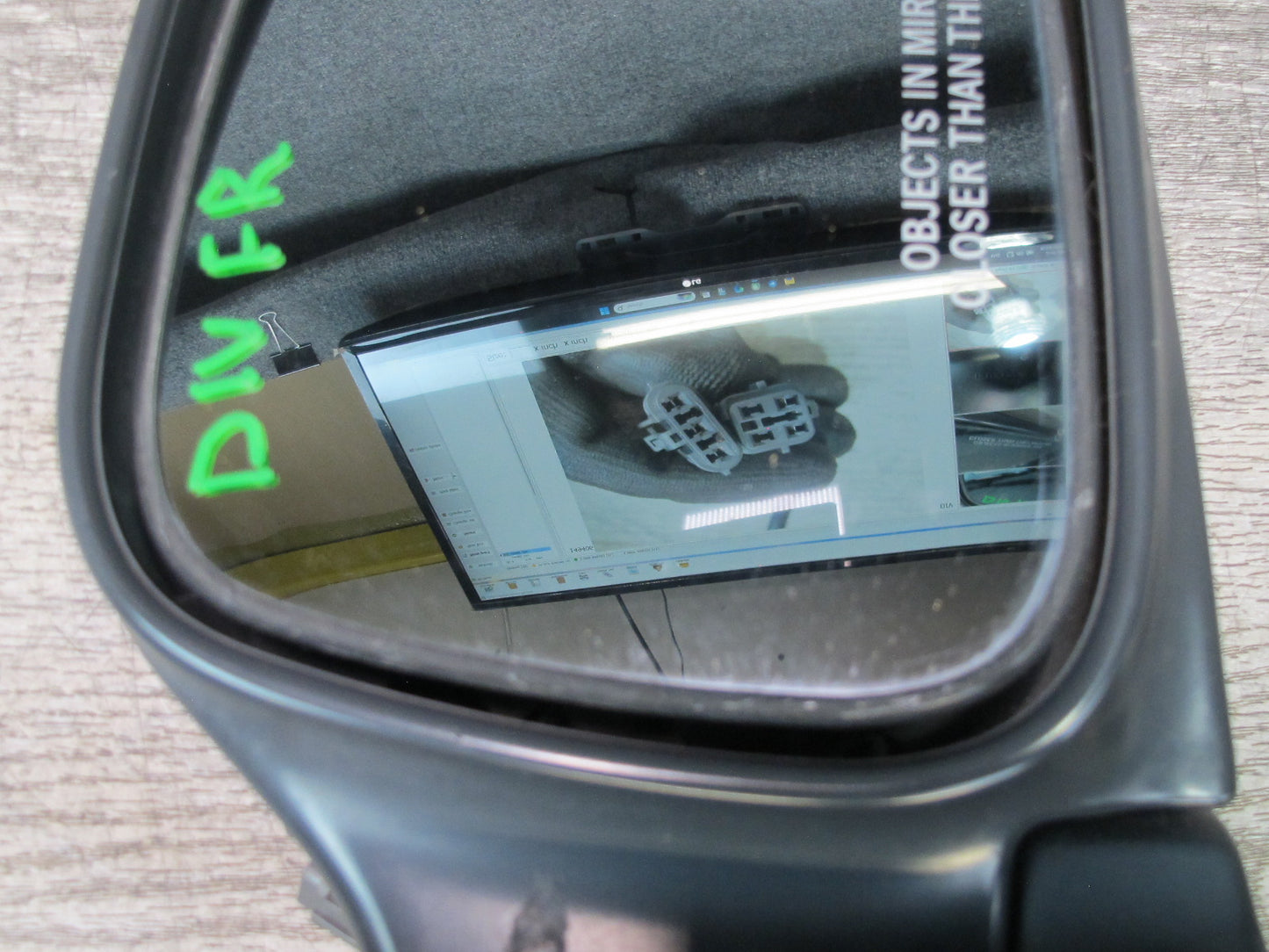 99-01 Isuzu Vehicross Right Door Side View Exterior Power Heated Mirror OEM