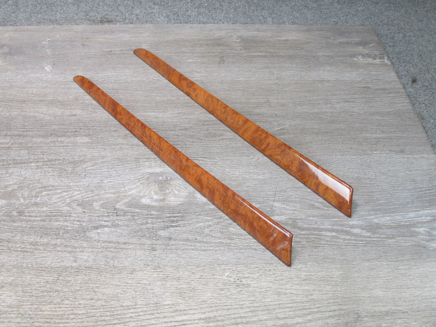 2003-2010 Porsche Cayenne 957 Dash Console Door Wood Trim Cover Panel Set