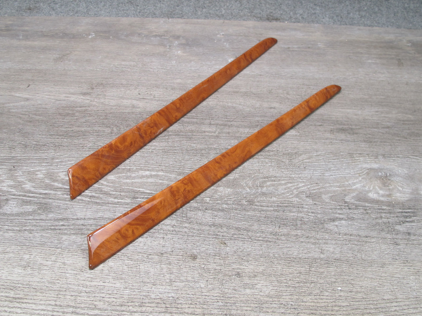 2003-2010 Porsche Cayenne 957 Dash Console Door Wood Trim Cover Panel Set