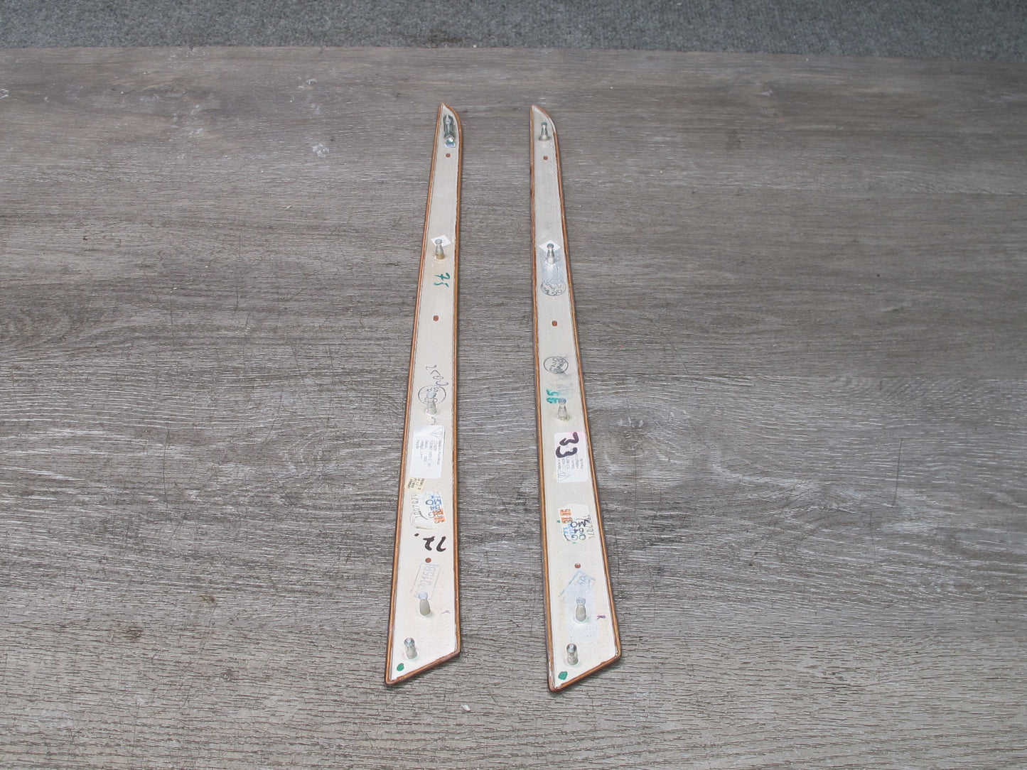 2003-2010 Porsche Cayenne 957 Dash Console Door Wood Trim Cover Panel Set