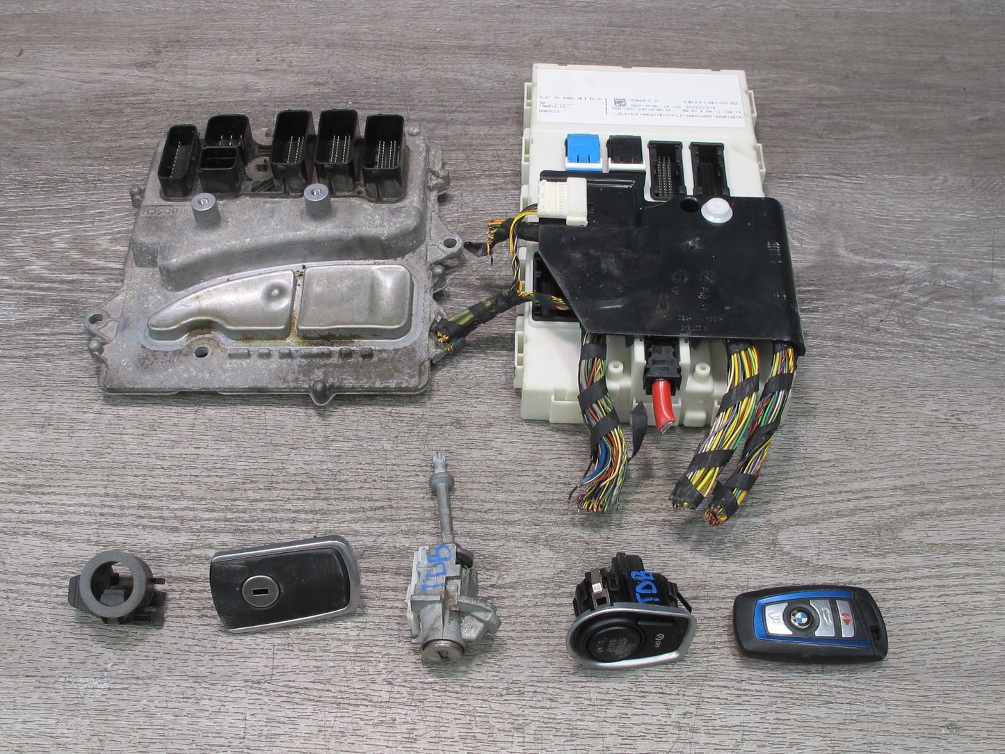 2015 BMW F30 3-SERIES 335i 335xi N55 Engine ECU DME BCU BCM Lock KEY Set OEM