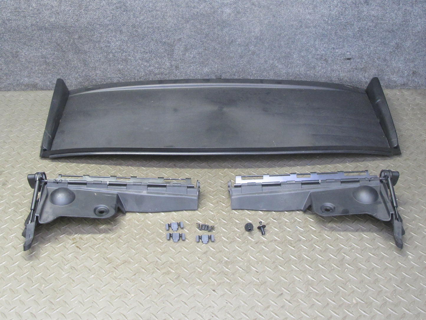 03-08 BMW E85 Z4 Soft Roof Storage Compartment Cover Left & Right Mount Set OEM