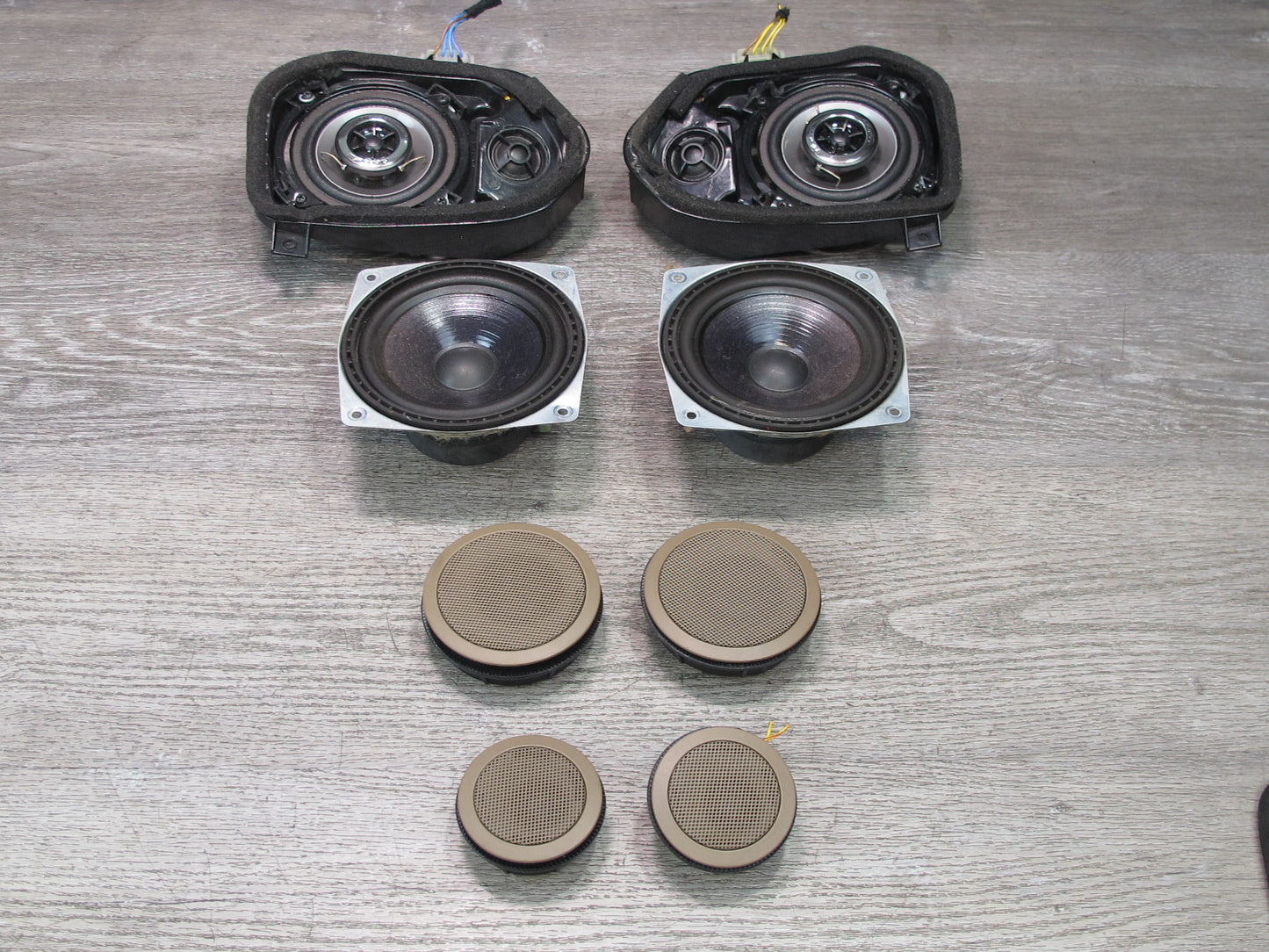 96-97 BMW E36 328iC Convertible Set of 8 Front & Rear MID Range Tweeter Speaker