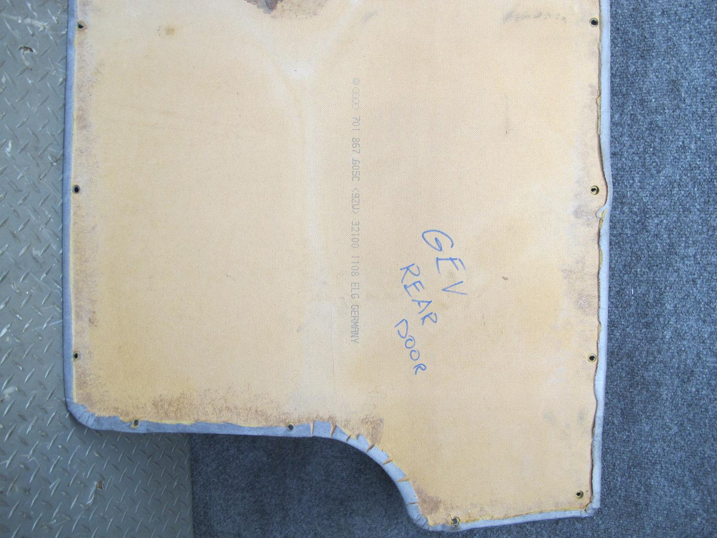 01-03 VW Eurovan T4 Camper Rear Tailgate Liftgate Trunk Lid Trim Cover Panel OEM