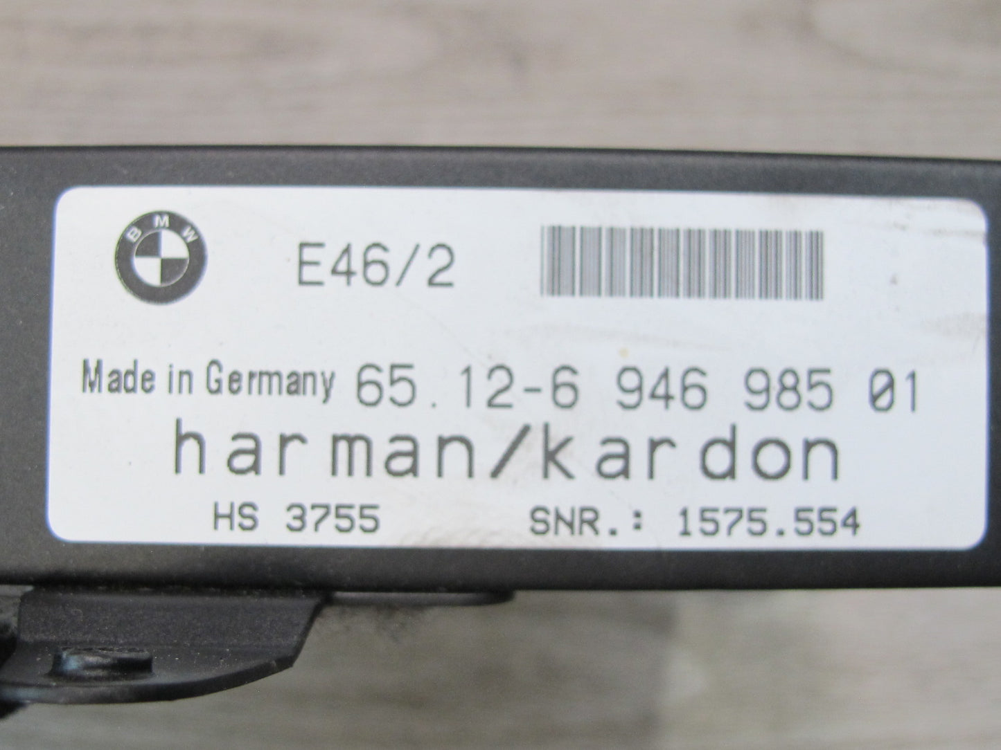 01-06 BMW E46 325Ci 330Ci Coupe Harman Kardon Audio Amplifier AMP 6946985 OEM