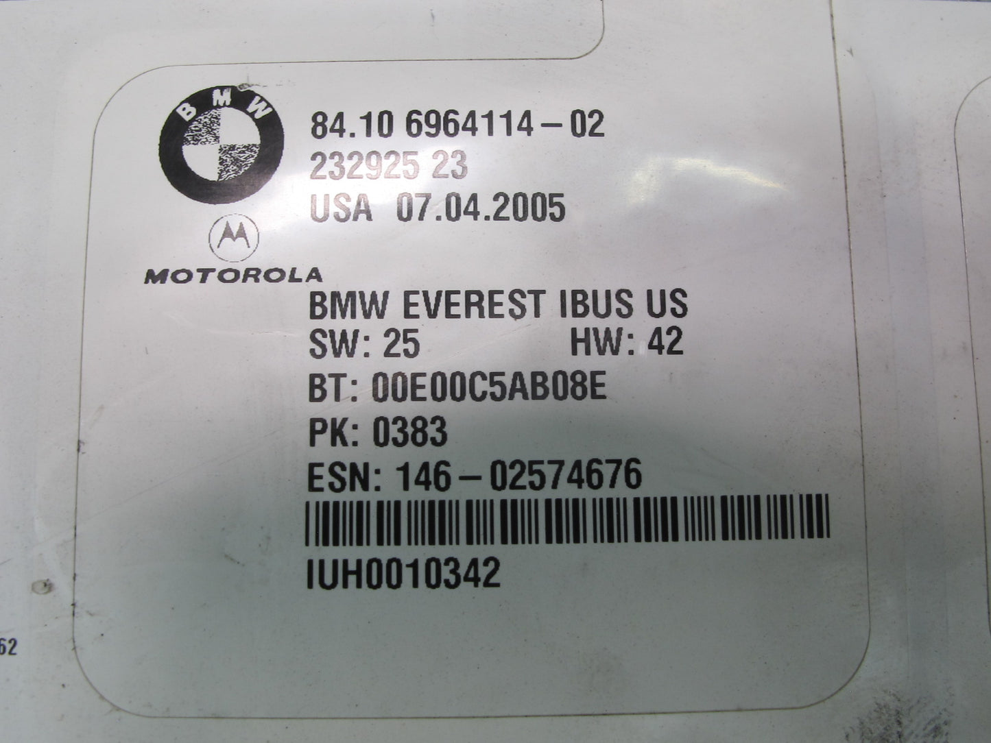 01-06 BMW E46 325Ci 330Ci Bluetooth Telematics Communication Control Module OEM