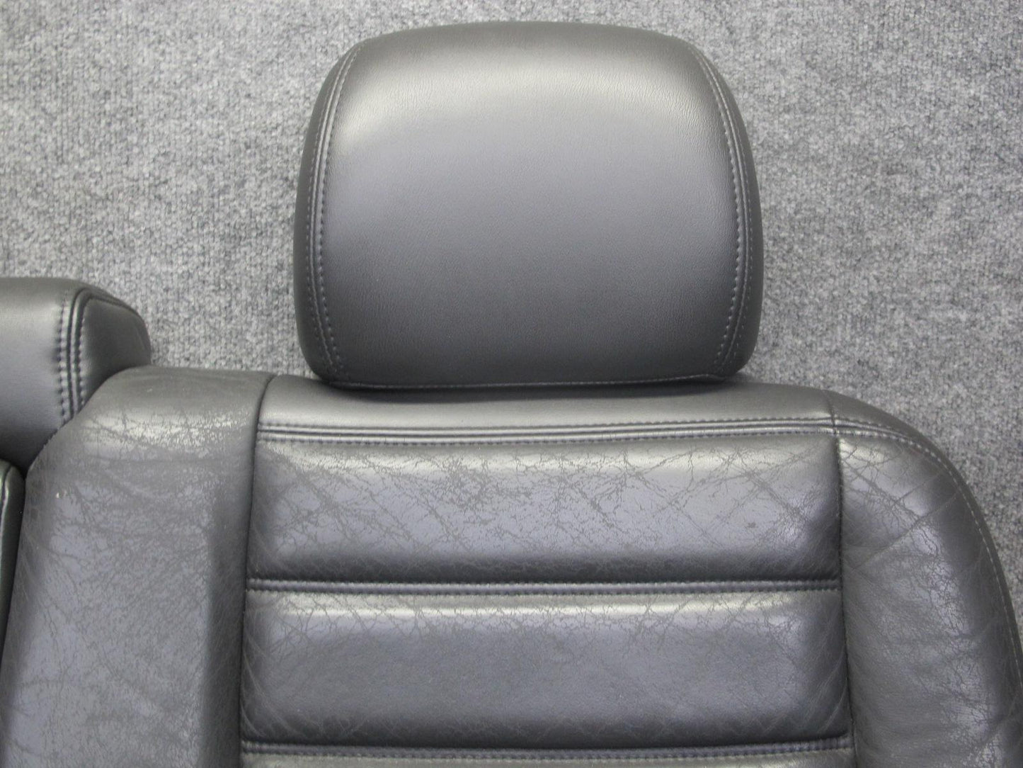 2005-2007 Hummer H2 Rear 2ND ROW Left & Right Side Leather Seat Set of 2 Black