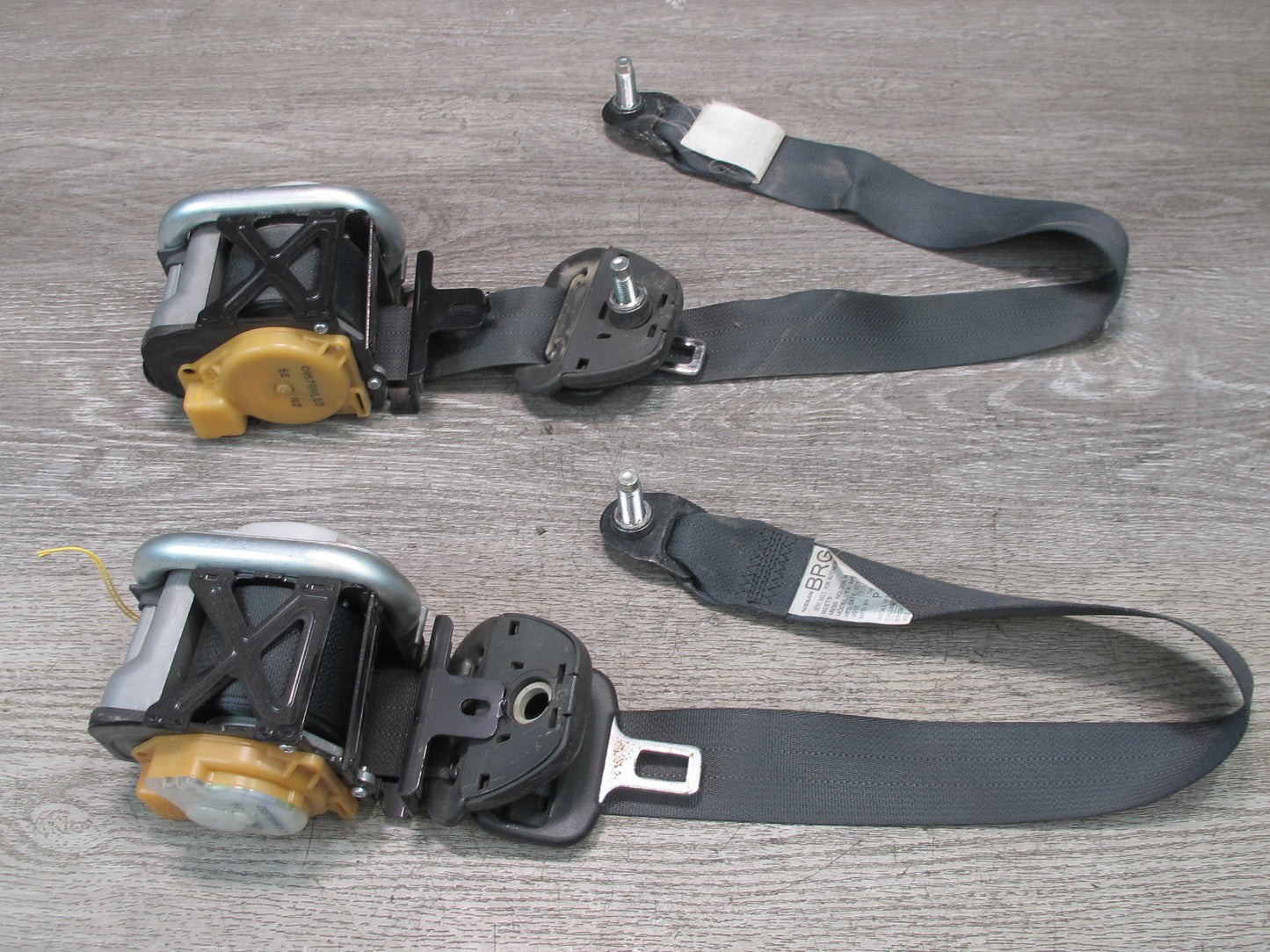09-20 NISSAN 370Z Z34 FRONT LEFT & RIGHT SIDE SEATBELT RETRACTOR SET OEM