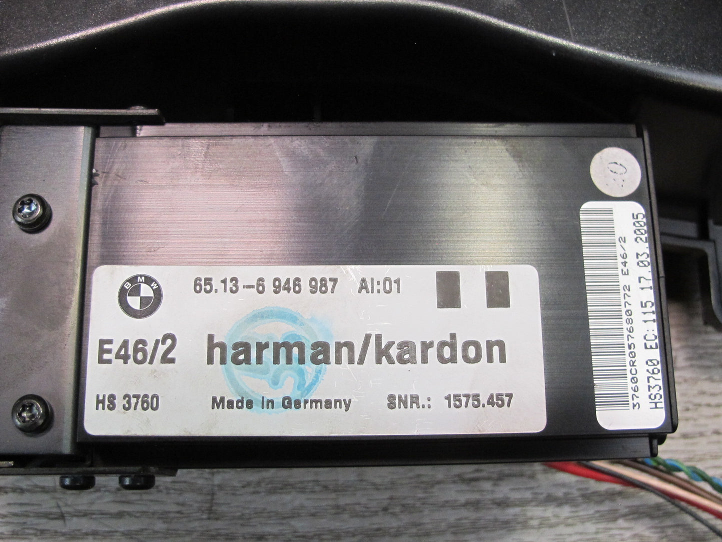 01-06 BMW E46 325Ci 330Ci Coupe Rear TOP Hi-fi Subwoofer w AMP Amplifier OEM