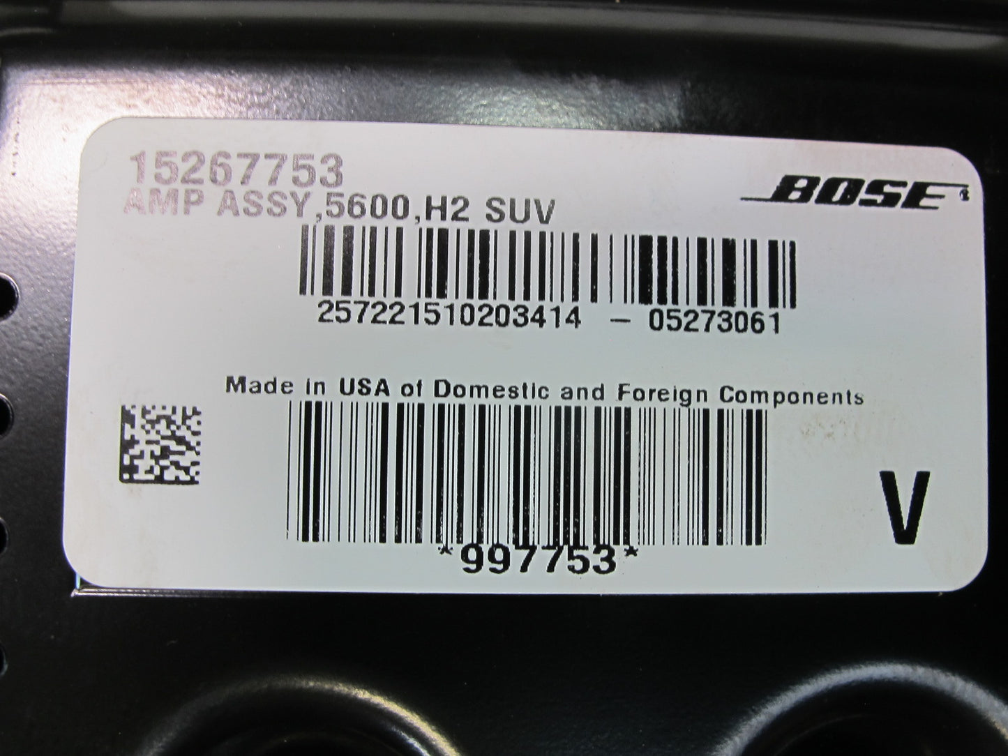 2005-2007 Hummer H2 Bose Radio Audio Amplifier AMP 15267753