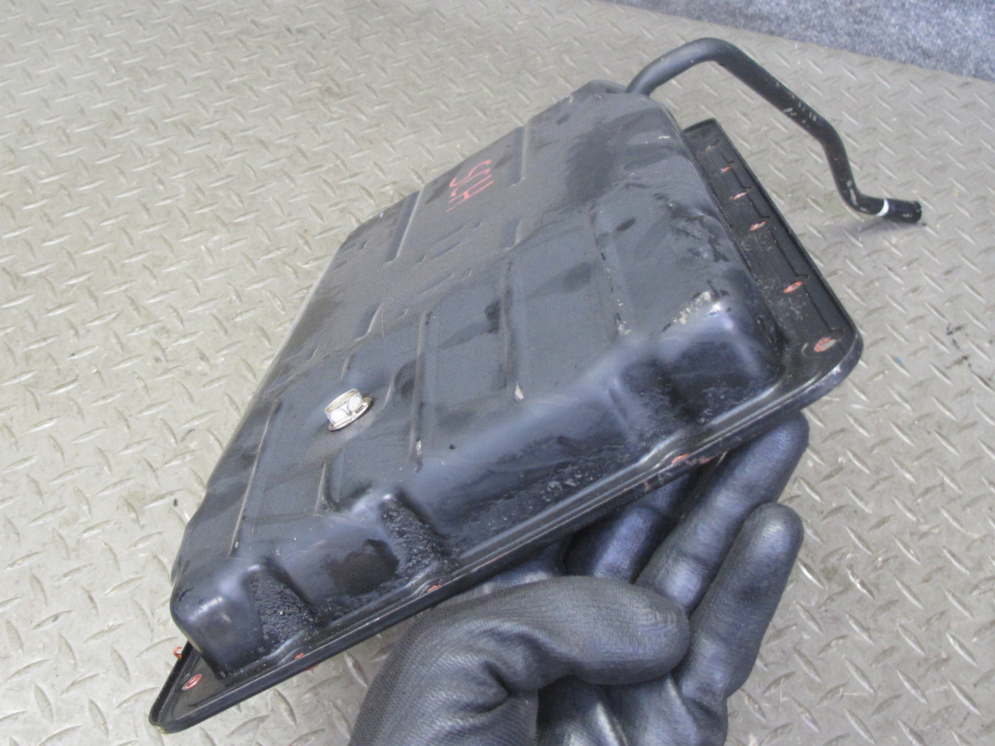 92-97 Lexus SC400 A340E Automatic Transmission Oil Pan w DIP Stick & Holder OEM