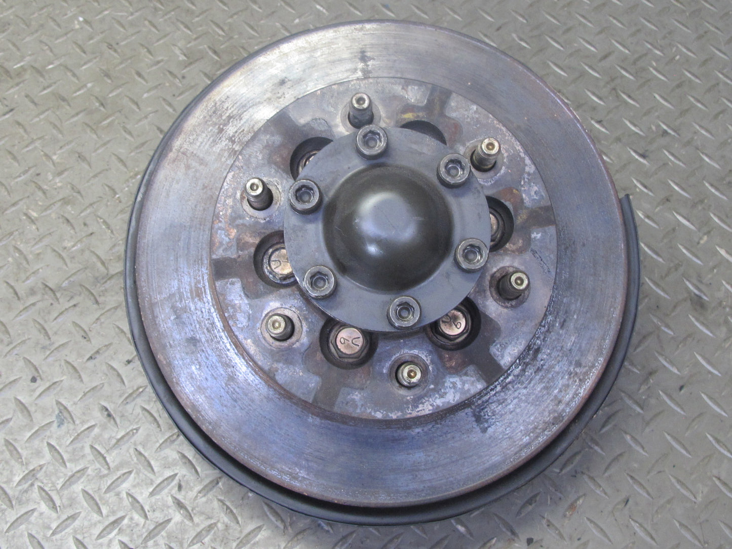 99-01 Isuzu Vehicross Front Left Spindle Knuckle Wheel Hub w Brake Rotor OEM