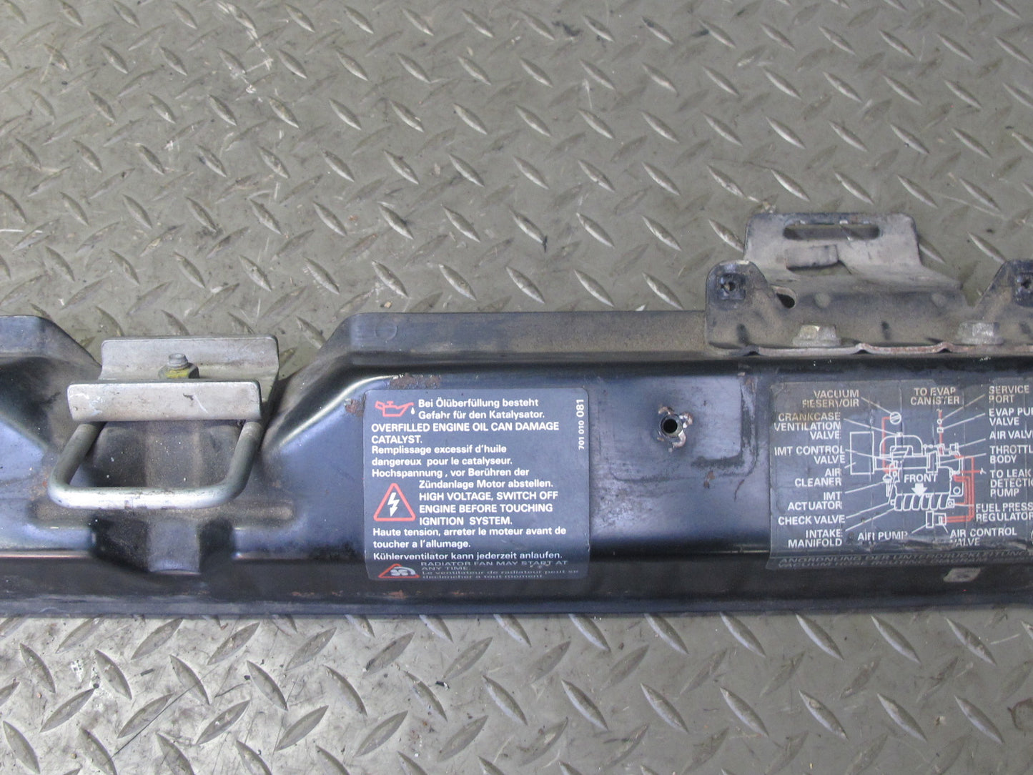 99-03 VW Eurovan T4 Front Upper Radiator Core Support Bracket Bar 7D0121409C OEM