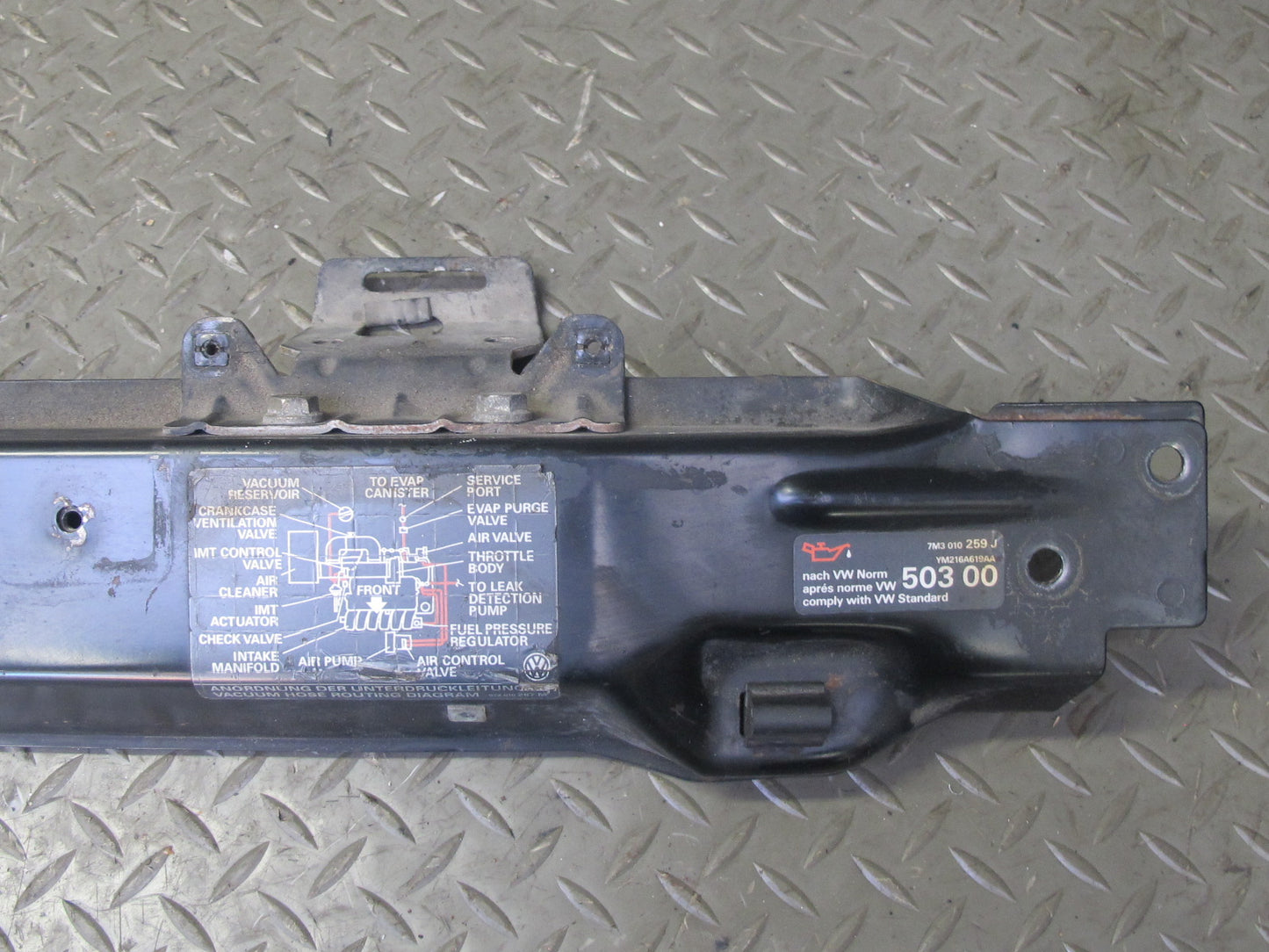 99-03 VW Eurovan T4 Front Upper Radiator Core Support Bracket Bar 7D0121409C OEM