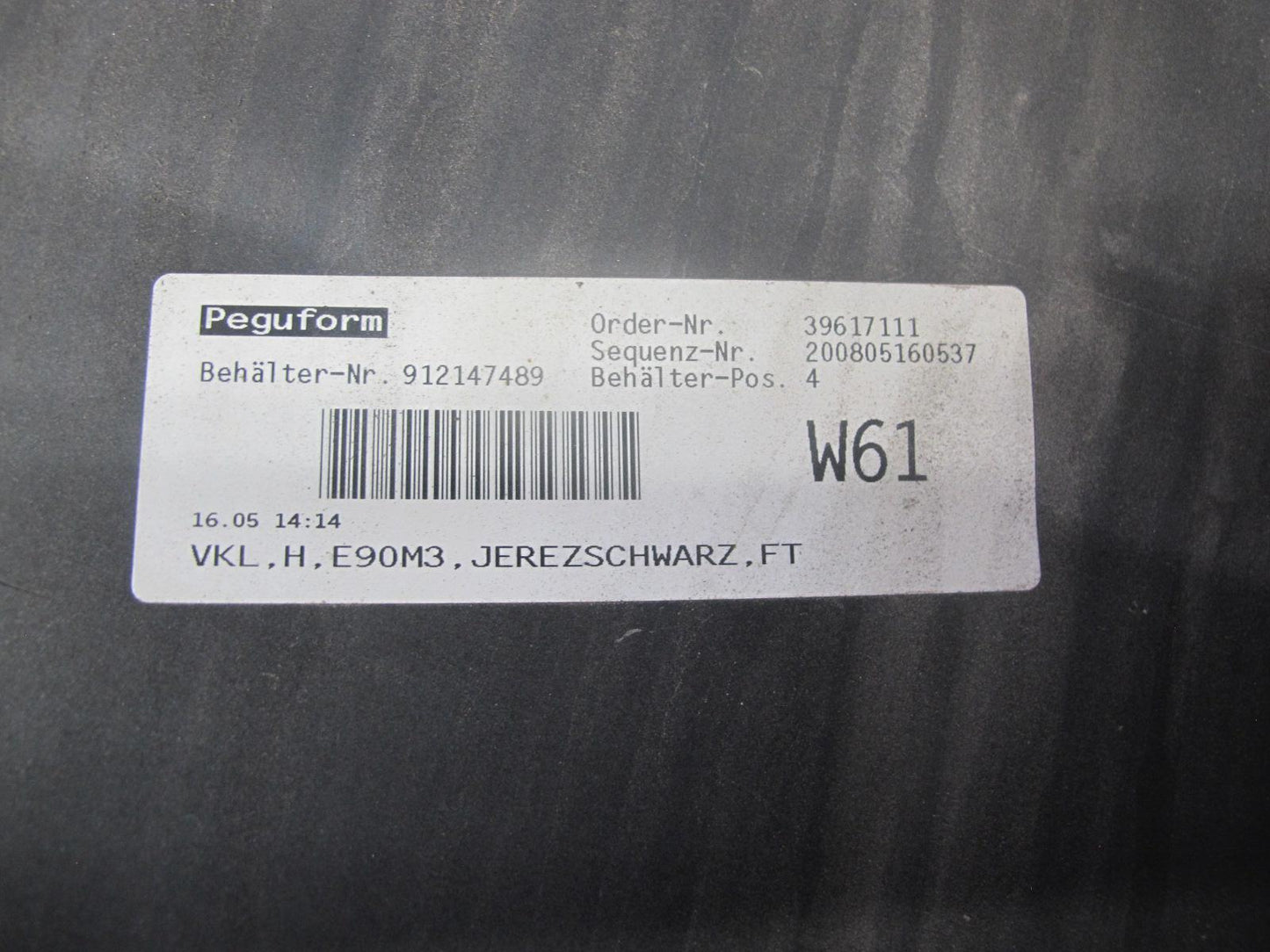 2008-2011 BMW E90 M3 Sedan Rear Bumper Cover w Grille Jerez Black