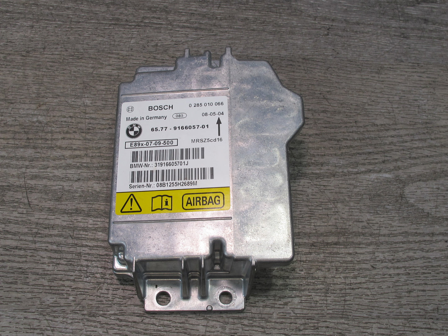 07-13 BMW E90 E92 E93 SRS AIRBAG SENSOR CONTROL MODULE 9166057 OEM